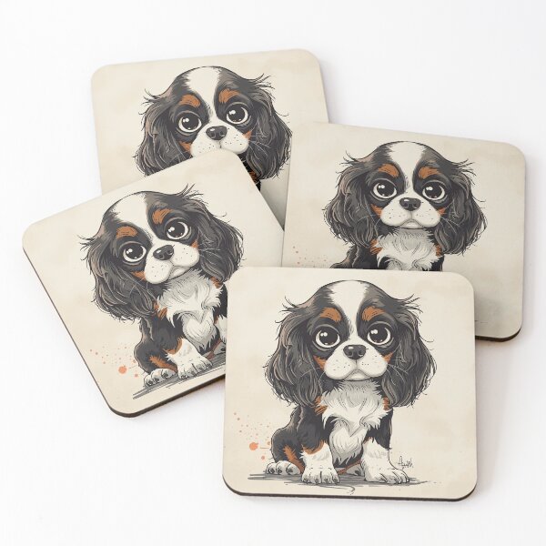 Item preview, Cavalier Spaniel Puppy – Whimsical Ink Dog Illustration designed and sold by DariuszWilkosz.
