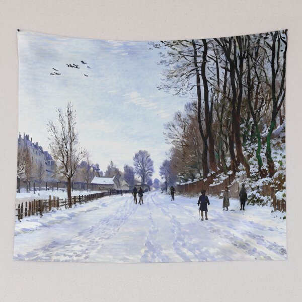 Item preview, The Road to the Farm of Saint-Siméon in Winter - A Serene Winter Landscape  designed and sold by artdesignsnow.