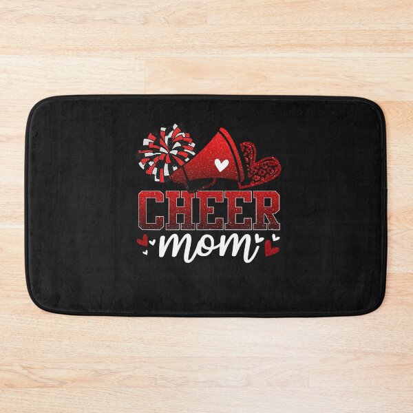 Item preview, Football Cheer Mom Red Black Pom Leopard Cheerleader  designed and sold by ArleneRowe.