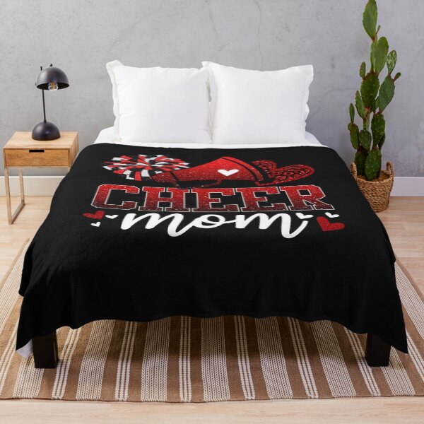 Item preview, Football Cheer Mom Red Black Pom Leopard Cheerleader designed and sold by ArleneRowe.