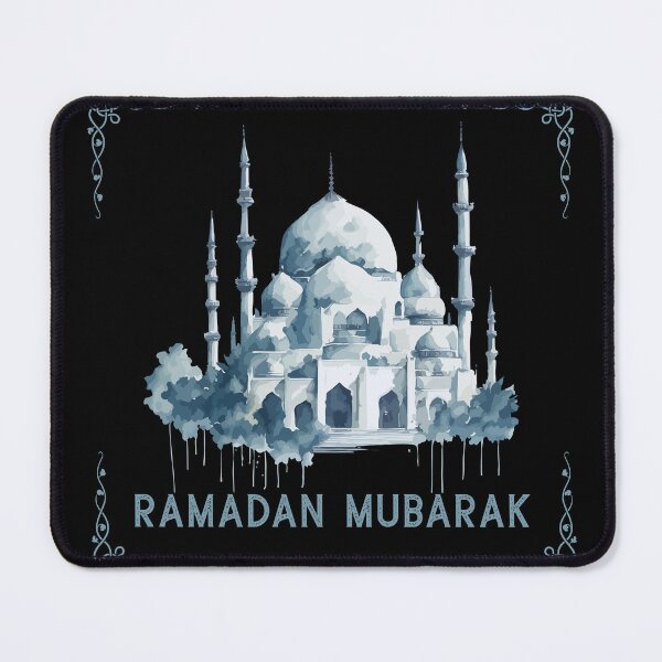 Item preview, Ramadan Mubarak Arabic Calligraphy Islamic Art Design designed and sold by PixelWaveBD.