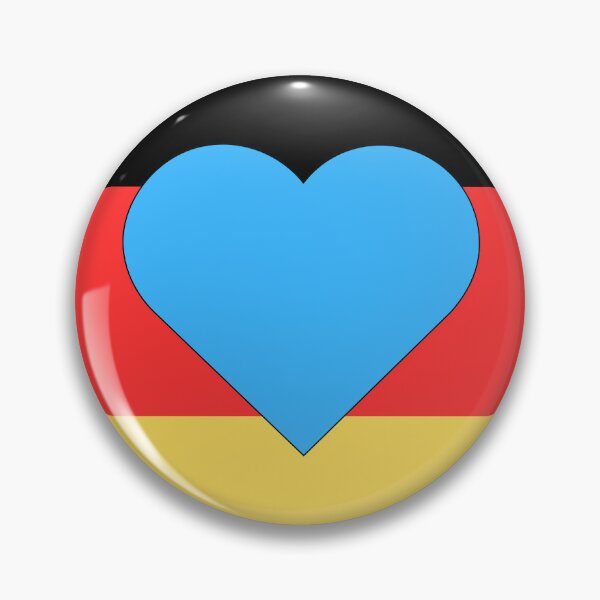 Item preview, Blue heart on German flag designed and sold by madkiitten.