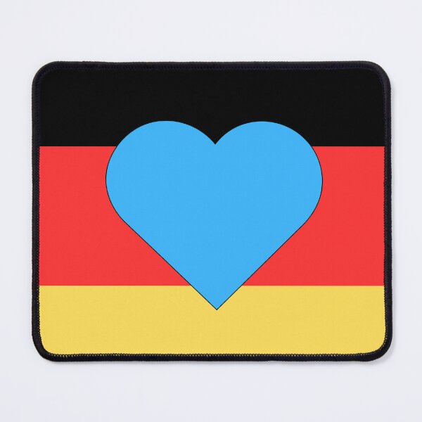 Item preview, Blue heart on German flag designed and sold by madkiitten.