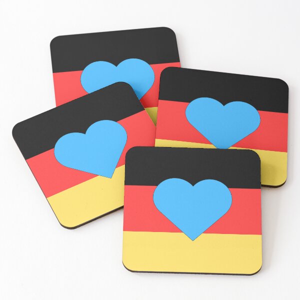 Item preview, Blue heart on German flag designed and sold by madkiitten.
