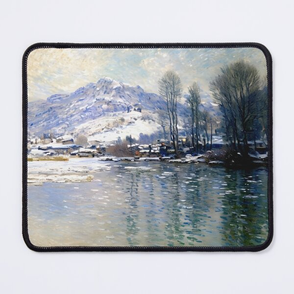 Item preview, The Seine at Port-Villez, Snow Effect - Quiet Beauty designed and sold by artdesignsnow.