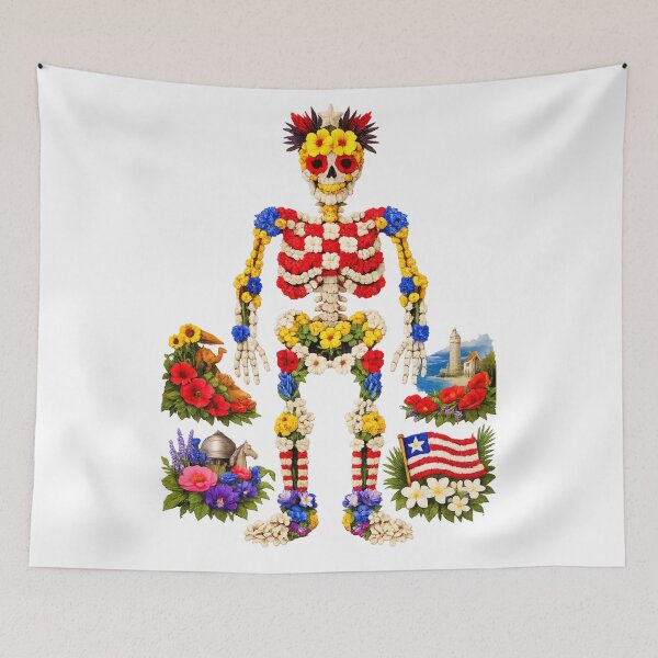 Item preview, Floral Skeleton Art – Botanical Anatomy Made of Flowers designed and sold by Fabrifrank.