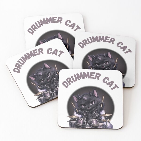 Item preview, Drummer Cat designed and sold by Lavender-Kitty.