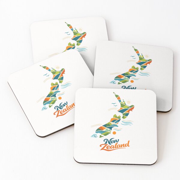 Item preview, New Zealand Map Islands Overview, Pacific and Tasman Seas designed and sold by Places On Earth.