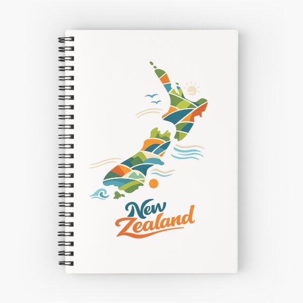 Item preview, New Zealand Map Islands Overview, Pacific and Tasman Seas designed and sold by Places On Earth.