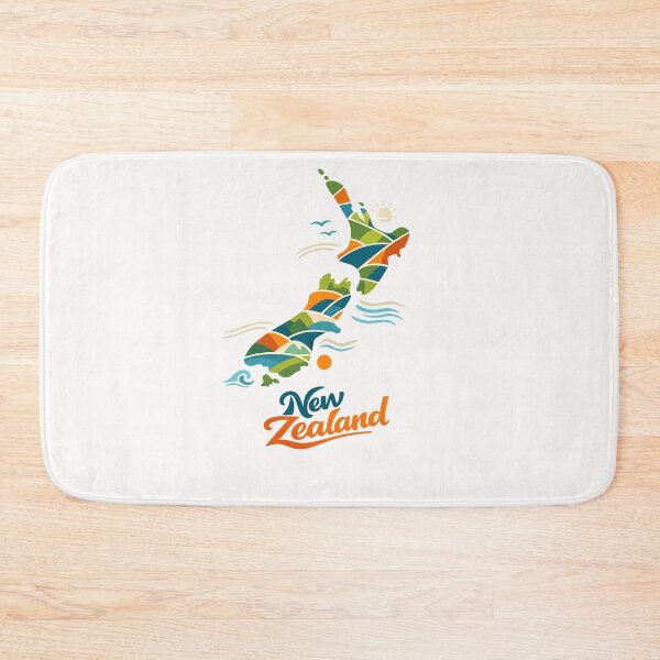 Item preview, New Zealand Map Islands Overview, Pacific and Tasman Seas designed and sold by Places On Earth.