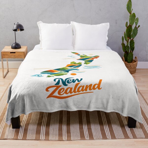 Item preview, New Zealand Map Islands Overview, Pacific and Tasman Seas designed and sold by Places On Earth.