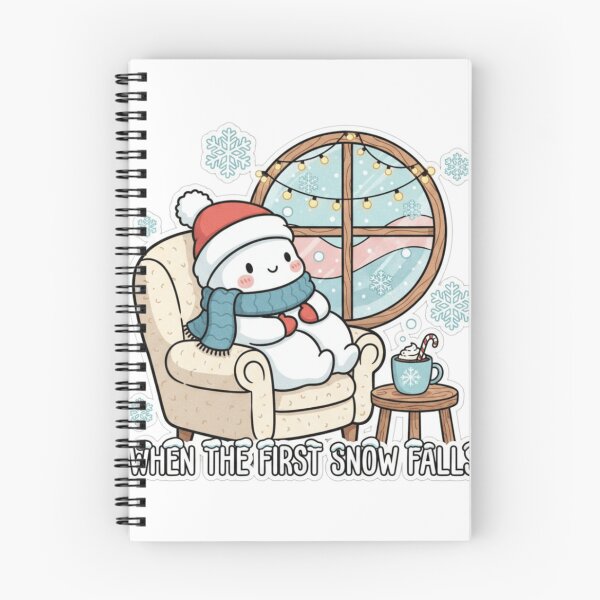Item preview, When The First Snow Falls – Cute Winter Cartoon T-Shirt designed and sold by Imaginarium of Chaos falcon88 .