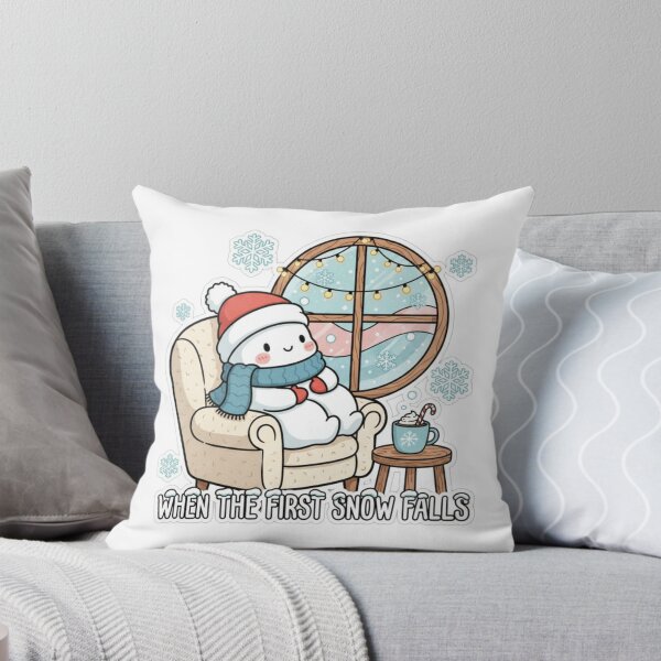 Item preview, When The First Snow Falls – Cute Winter Cartoon T-Shirt designed and sold by Imaginarium of Chaos falcon88 .