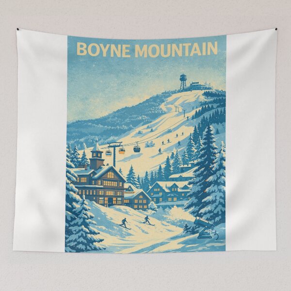 Item preview, Boyne Mountain Slopes and Village, Northern Michigan designed and sold by Places On Earth.