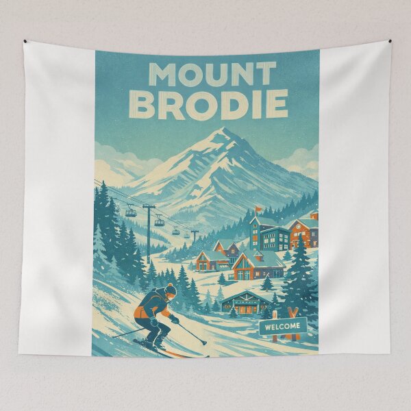 Item preview, Mount Brodie Ski Village and Alpine Slopes designed and sold by Places On Earth.