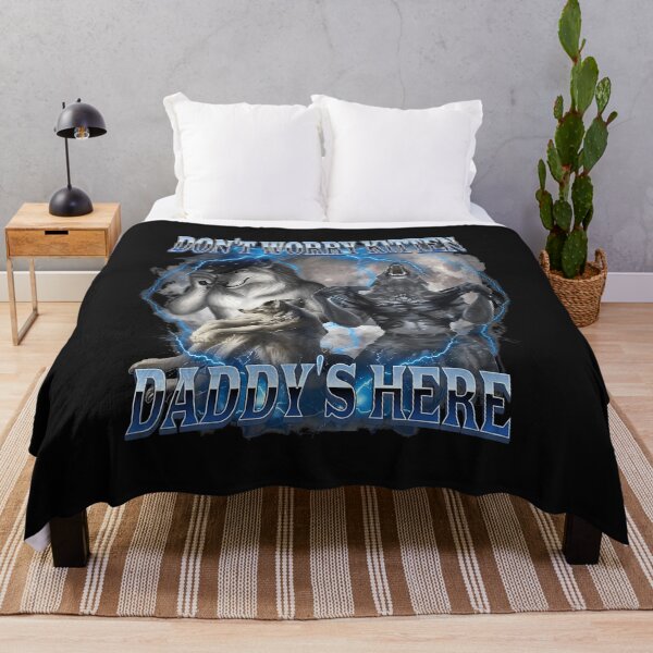 Item preview,  Don'T Worry Kitten Daddy'S Here Alpha Wolf Male Meme T-Shirt designed and sold by krotkrot.