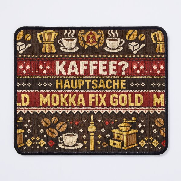Item preview, Coffee, main thing: Mocha Fix Gold Retro Knitting Pattern designed and sold by Mauswohn.