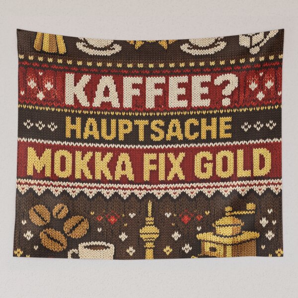 Item preview, Coffee, main thing: Mocha Fix Gold Retro Knitting Pattern designed and sold by Mauswohn.