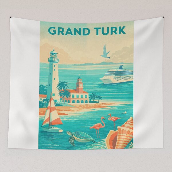 Item preview, Grand Turk Harbor and Turks Island Passage designed and sold by Places On Earth.