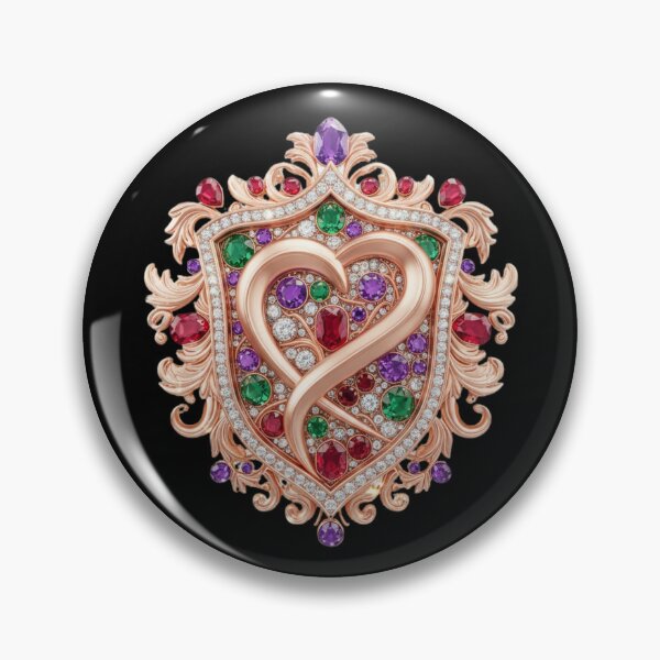 Item preview, Regal Rose Gold Jeweled Heart Crest designed and sold by MonaRose_Art.
