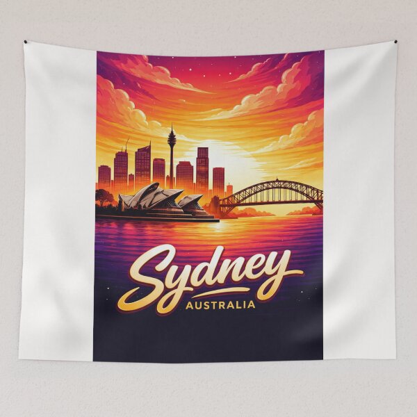 Item preview, Sydney Harbour at Sunset and City Skyline designed and sold by Places On Earth.