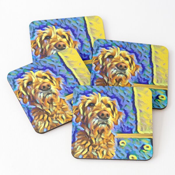 Item preview, Colorful Dog Portrait Impressionist Painting designed and sold by TheArtOfImpress.