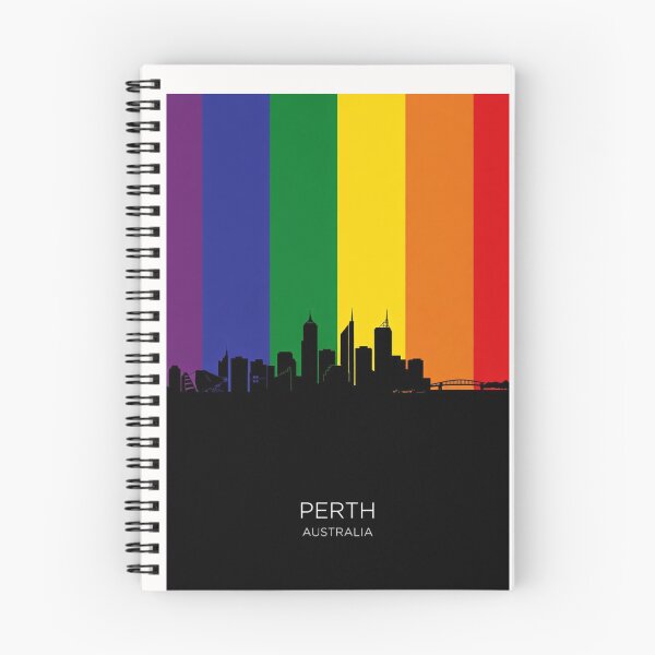 Item preview, Perth Skyline and Swan River Foreshore Rainbow designed and sold by Places On Earth.