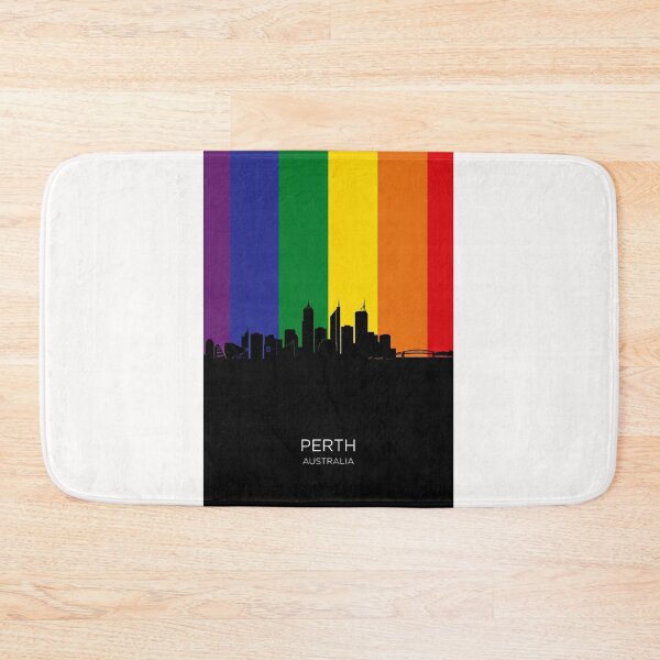 Item preview, Perth Skyline and Swan River Foreshore Rainbow designed and sold by Places On Earth.