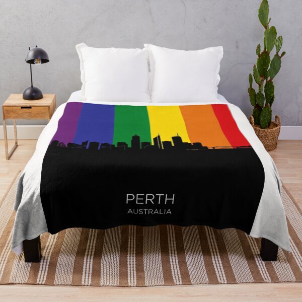 Item preview, Perth Skyline and Swan River Foreshore Rainbow designed and sold by Places On Earth.