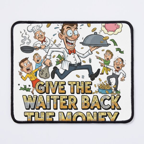 Item preview, Give The Waiter Back The Money – Funny Sarcastic Shirt designed and sold by Imaginarium of Chaos falcon88 .