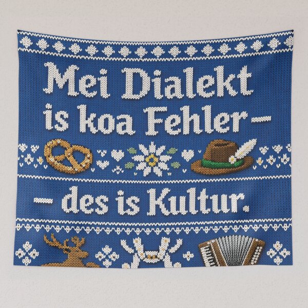 Item preview, Bavarian dialect is culture, retro knitwear design designed and sold by Mauswohn.
