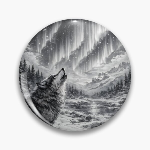 Item preview, Wolf with Northern Lights designed and sold by AggAverse.