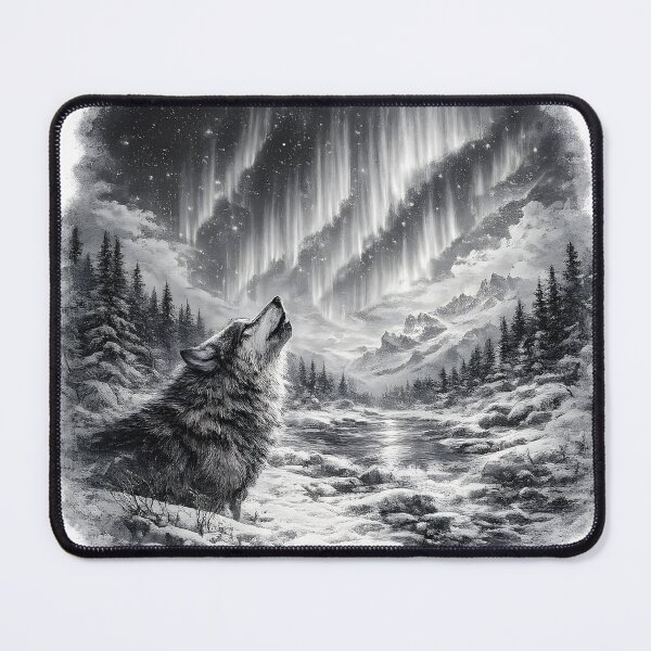 Item preview, Wolf with Northern Lights designed and sold by AggAverse.