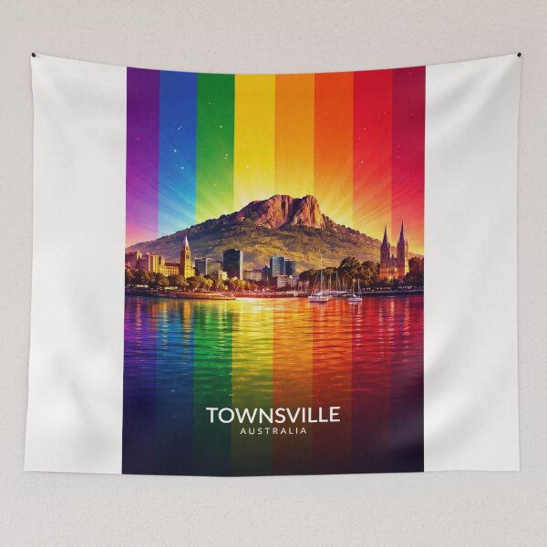 Item preview, Townsville Waterfront with Castle Hill and Magnetic Island, Queensland designed and sold by Places On Earth.