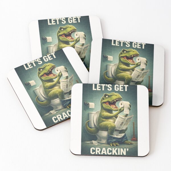 Item preview, Tyrannosaurus Rex Reading with Let’s Get Crackin’ in Toilet designed and sold by Places On Earth.