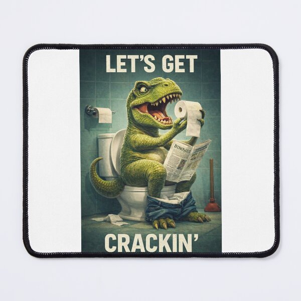 Item preview, Tyrannosaurus Rex Reading with Let’s Get Crackin’ in Toilet designed and sold by Places On Earth.