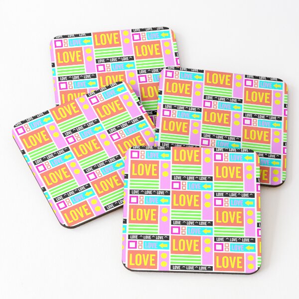 Item preview, Love Retro Pop Art Geometric Pattern designed and sold by Mauswohn.