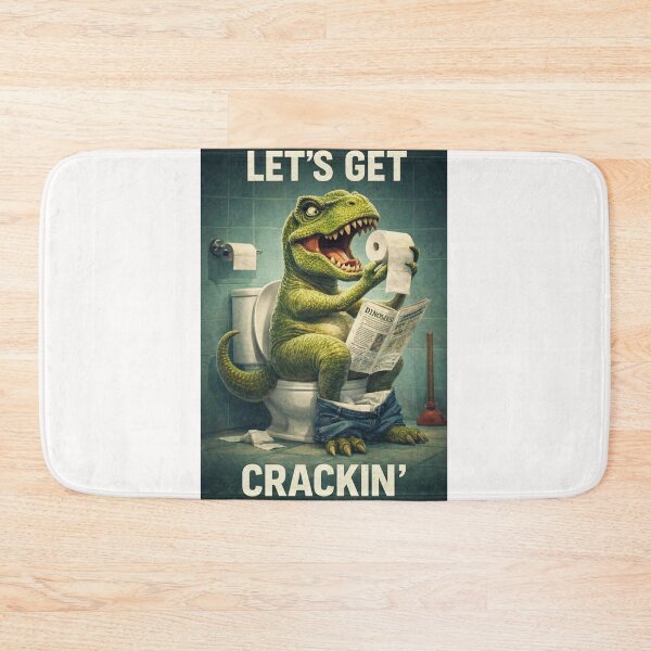 Item preview, Tyrannosaurus Rex Reading with Let’s Get Crackin’ in Toilet designed and sold by Places On Earth.