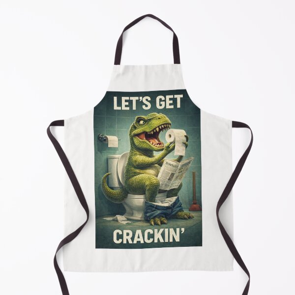Item preview, Tyrannosaurus Rex Reading with Let’s Get Crackin’ in Toilet designed and sold by Places On Earth.