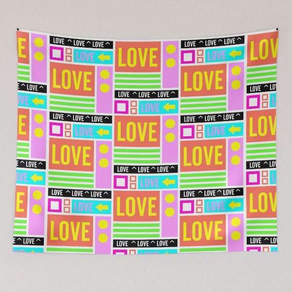 Item preview, Love Retro Pop Art Geometric Pattern designed and sold by Mauswohn.