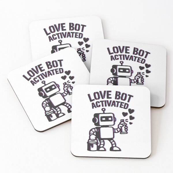Item preview, Love Bot Activated – Graffiti Valentine Robot designed and sold by majesty-prints.