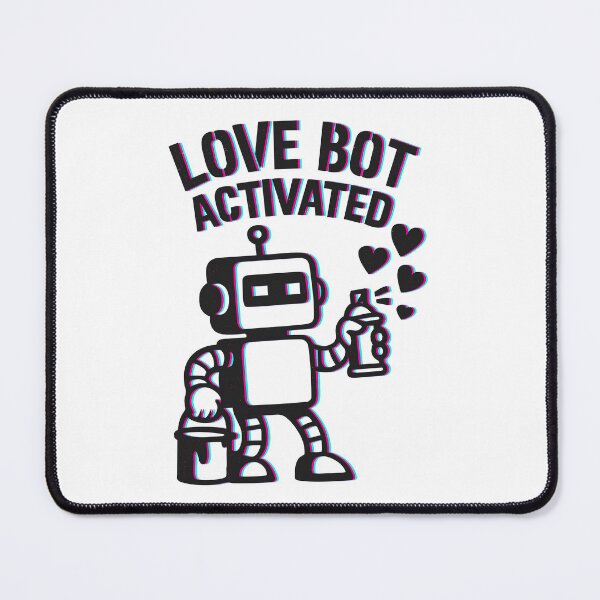 Item preview, Love Bot Activated – Graffiti Valentine Robot designed and sold by majesty-prints.