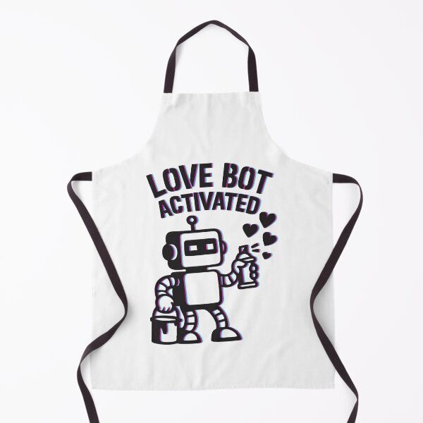 Item preview, Love Bot Activated – Graffiti Valentine Robot designed and sold by majesty-prints.