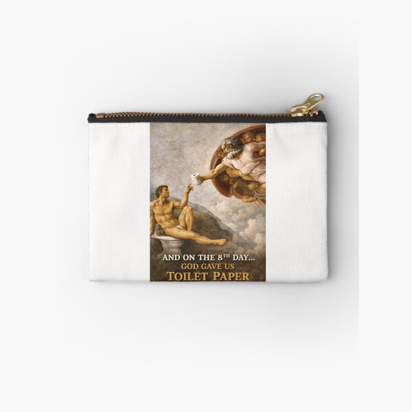 Item preview, Creation of Adam Parody with Toilet Paper and Biblical Bathroom Art designed and sold by Places On Earth.