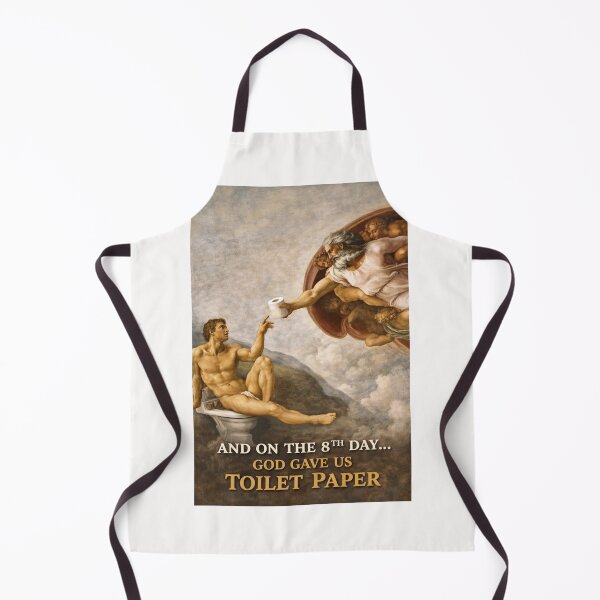 Item preview, Creation of Adam Parody with Toilet Paper and Biblical Bathroom Art designed and sold by Places On Earth.