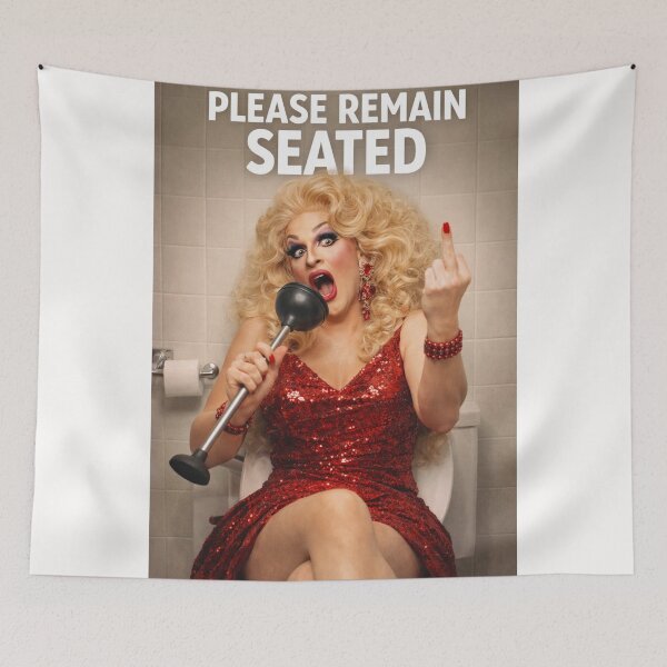 Item preview, Please Remain Seated Drag Performer Bathroom Poster designed and sold by Places On Earth.