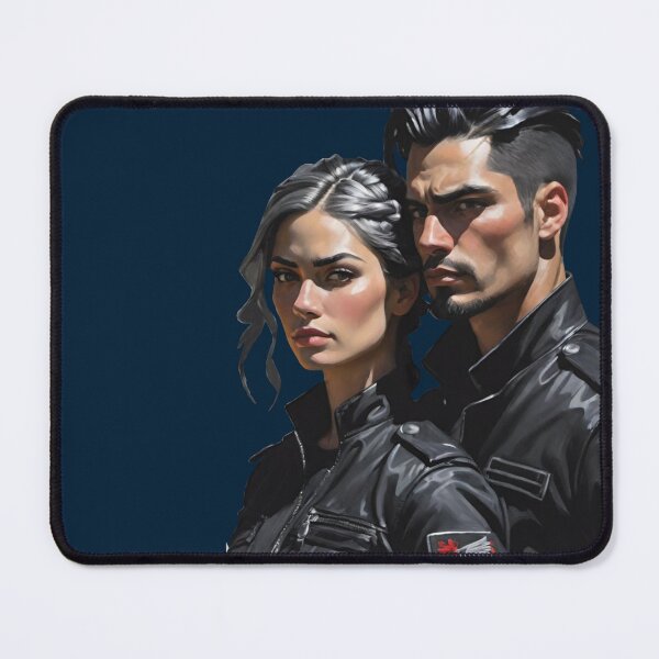 Item preview, Dark Dragon Riders Couple – Intense Fantasy Romance Art Print designed and sold by DudasAmiles.