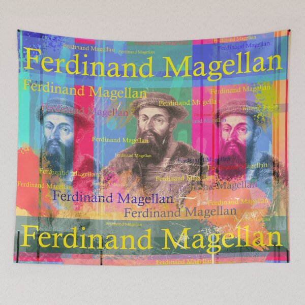 Item preview, Ferdinand Magellan: circumnavigator in pop art design designed and sold by Mauswohn.