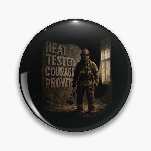 Item preview, Heat Tested Courage Proven - Heroic Firefighter Art designed and sold by MKreative Studio.