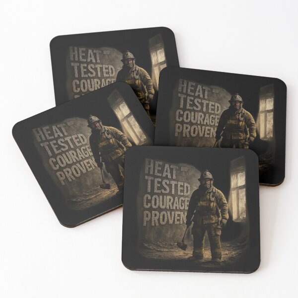 Item preview, Heat Tested Courage Proven - Heroic Firefighter Art designed and sold by MKreative Studio.